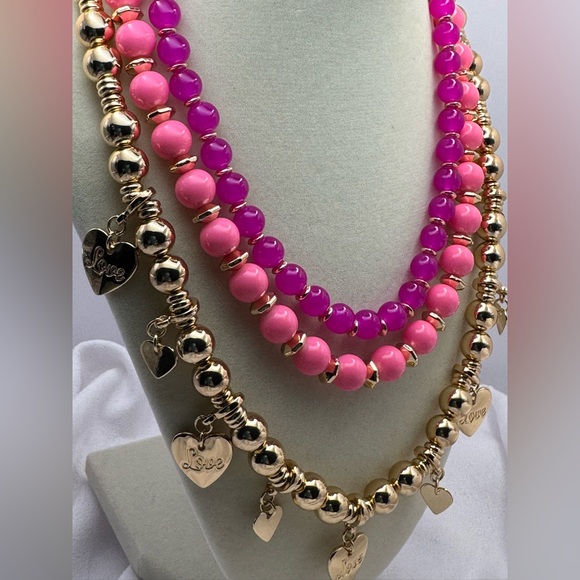 LILLY PULITZER HEART 🩷 CHARM LOVE NECKLACE NWT - Picture 4 of 6